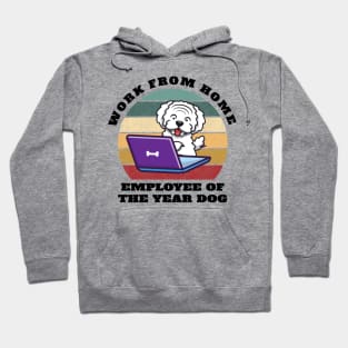 Work From Home Employee Of The Year Dog Hoodie